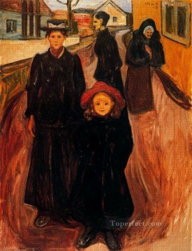  1902 Oil Painting - four ages in life 1902 Edvard Munch